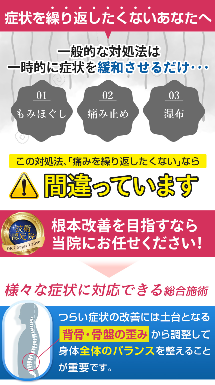 症状を繰り返したくないあなたへ